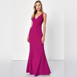 Lulus Melora Magenta Sleeveless Maxi Dress